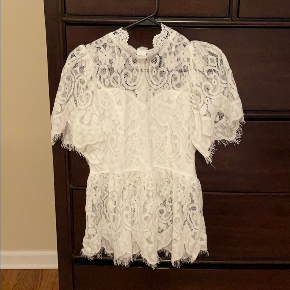 White lace top